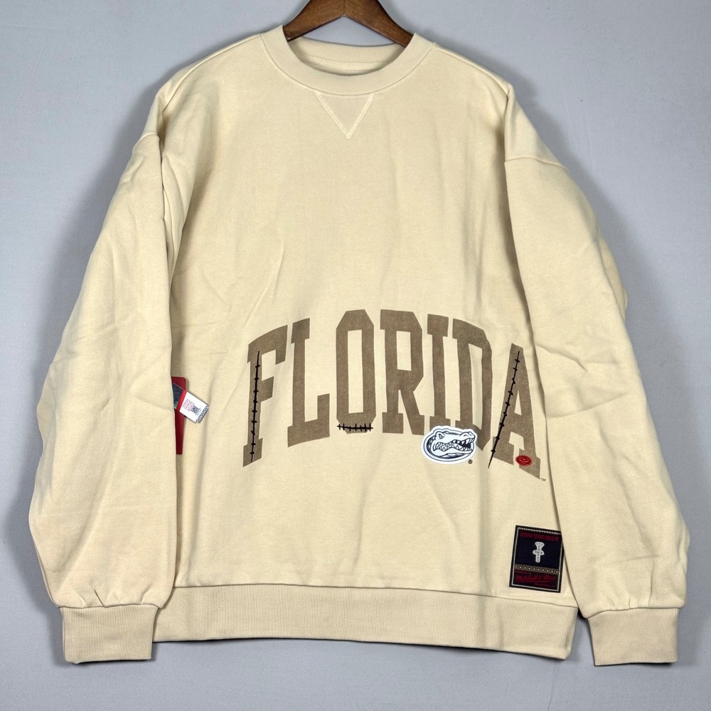 Mitchell & Ness Sweatshirt Mens XL Tan NWT Cactus Jack Florida Gators Crewneck